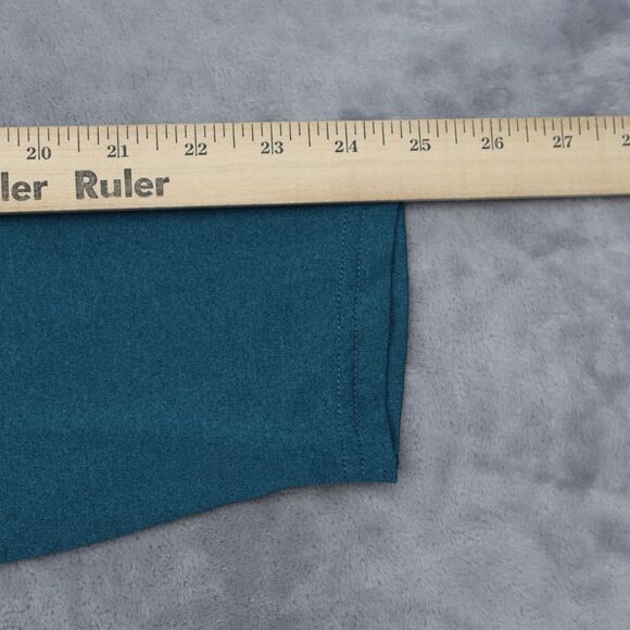 Champion Shirt Mens L Green Long Sleeve Crew Neck Polyester Logo Casual T Shirt - Picture 5 of 16